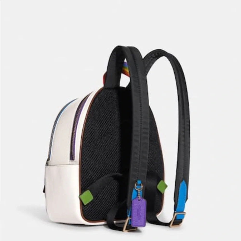 Mildly used Mini Court Backpack With Rainbow Coach - Picture 4 of 4